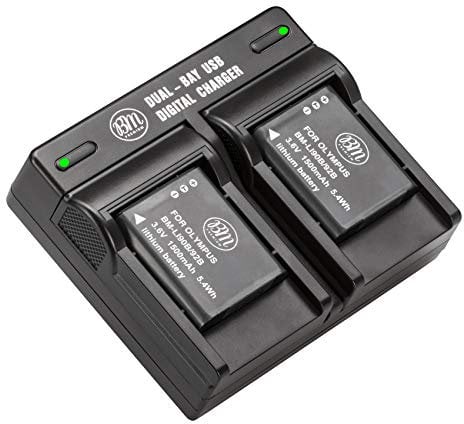 BM Premium 2 LI-90B, LI-92B Batteries and Dual Battery Charger for Olympus Tough TG-6, TG-5, TG-Tracker, Tough SH-1, SH-2, SP100 IHS, Tough TG-1 iHS, TG-2 iHS, TG-3, TG-4, SH-50, SH-60, XZ-2 iHS