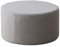 Rebecca Mobili Pouf Fußhocker flach, Stoff Grau, Wohnzimmer, Wohnaccessoires & Deko – Maße: 25 x 45 x 45 cm (HxLxB) - Art. RE4543