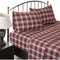 Woolrich Baumwoll-Bettwäsche-Set, Cottage-Charms-Druck, 100% Baumwoll-Flanell-Bettwäsche-Set, warm und flauschig, Queen-Size-Bettlaken, Spannbetttuch für bis zu 35,6 cm Matratze, Queen-Size-Rot
