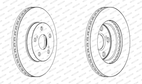 FERODO BRAKE DISC | DDF1886C | FRONT | FOR TOYOTA PRIUS LIFTBACK 2003-2010 | OE-MATCHING QUALITY | SMOOTH & QUIET PERFORMANCE