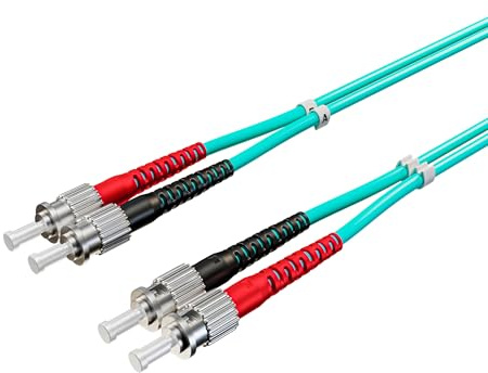 Kabelbude.eu LWL Glasfaser Duplex Patchkabel ST/ST OM3 50/125µm 2,00m