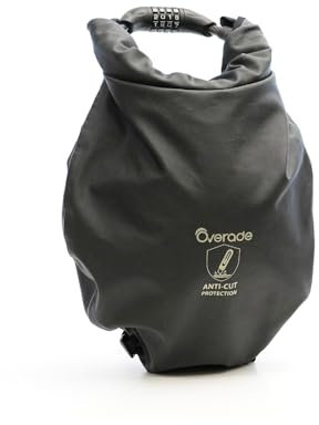 Overade Sichere Fahrradtasche - wasserdicht, schnittsichere Beschichtung, Kabelschloss 12mm Durchmesser, 4-stelliges Vorhängeschloss (S (4L))
