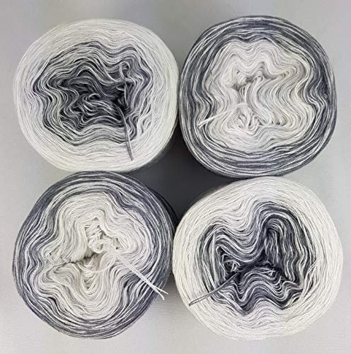 Farbverlaufsgarn Minis Gesamt 280g 3Fädig 4x 350m wolle bobbel colour gradient AA003