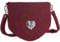 dressforfun 900650 Damen Trachten Handtasche mit Herz Motiv, Schicke Trachtenhandtasche in Wildlederoptik (Rot | Nr. 303264)