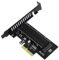 JEYI m.2 NVMe PCIE 3.0 Adapter mit Kühlgerät kombiniert, Kühlkörper Nvme + SK4 M.2 NVMe SSD auf PCIE 3.0 X4 Card Adapter M PCI Express und PCI-X8 X16