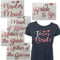 Bridesmaid Rose Gold Foil Iron on T Shirt Transfer Transfers Stickers for Hen Night Party Do Accessories