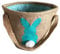 Coversolate Ostern Deko Osternest Kinder Filz Osterkorb Osternester mit Kaninchen Muster (Blau)
