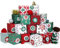 Kesote Adventskalender zum Befüllen Schachteln 24 Boxen Weihnachten Kisten Geschenkboxen Rot Grün Karton mit 24 Zahlenaufkleber zum Basteln und Aufstellen Weihnachten Deko