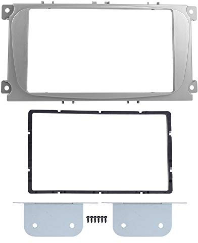 Yctze 2Din 7 Pulgadas Marco de navegación Fascias Panel de Reproductor de Radio y DVD Ajuste de Panel para Ford Focus 2004-2010 7 Focus Doble DIN Fascia Black Focus mk2 Doble DIN Fascia Connect 2 es