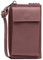 SH - Borsa a tracolla da donna in vera pelle, con tracolla regolabile, 11,50 x 19 cm, Sarah G339, (rosa antico), Small