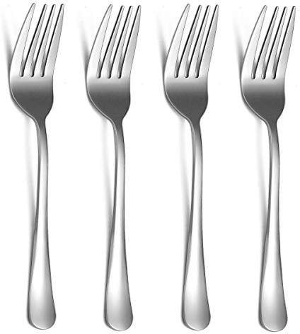 Horquillas para servir 4 piezas,Kyraton Tenedor para servir, horquilla para cortar utensilios para servir de acero inoxidable, set de embalaje de 4 piezas