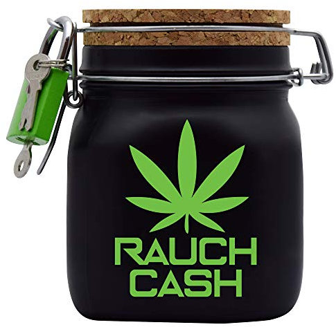 Spardose Rauch Cash Geld Geschenk Idee Schwarz M