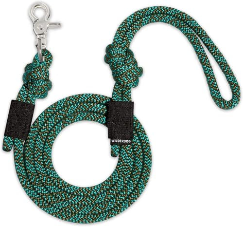 Wilderdog Climbing Rope Quick Clip Dog Leash - 5 ft - Cascade - 1Ct