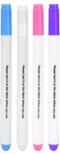 Estink Stoffmarkierstifte 4 Farben wasserlöslich | Textilmarker, löschbare Tinte, 4er-Set, für Nähen und Basteln