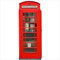 Wallario Memoboard aus Glas mit Motiv, Magnet-Tafel in 50 x 50 cm in Premium Qualität London Rote Telefonzelle