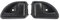 Viviance Poignée de porte intérieure avant gauche et droite compatible avec Renault Kangoo I 1997-2007 Twingo I 1993-2007 - Type A Noir à gauche et à droite