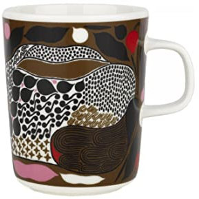 Marimekko Rusakko Mug 2.5 dl - White,Brown,Dark Green,red