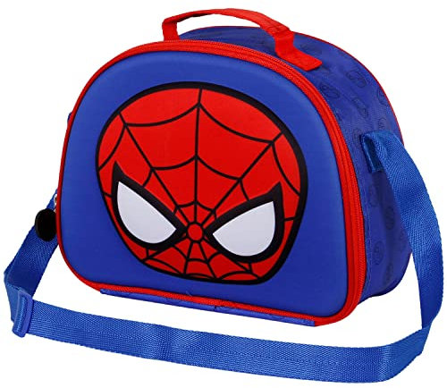Marvel Karactermania Spiderman Bobblehead-Bolsa Portamerienda 3D, Azul