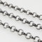 Metallkette 1m massive Gliederkette 5mm Erbskette metallgrau Schmuckkette Ketten-Rohling