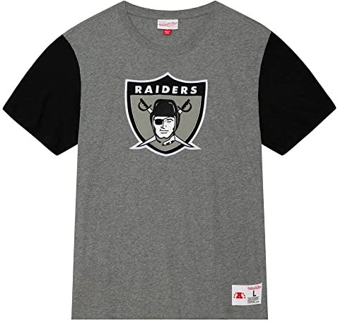 Mitchell & Ness NFL Color Blocked S/S Tee - Oakland Raiders, XL