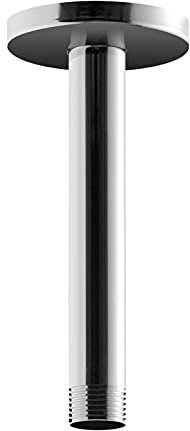 OFFO Shower Arm with Flange 15cm(6 inch) Universal Ceiling-Mounted Replacement Shower Arm for Fixed Shower Head and Rain Shower Head Chrome