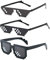 ALVOGIMOR 3 Stück Thug Life Sonnenbrille, Herren, Damen, Kinder, Pixel-Mosaikbrille, MLG Schattierungen für Foto-Requisiten oder Halloween-Party (schwarz)