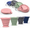 LYY Silicone Bicchiere Pieghevole con coperchio in plastica, tazza da viaggio pieghevole portatile riutilizzabile per picnic, campeggio ed escursioni all'aria aperta (180ml,4-N)