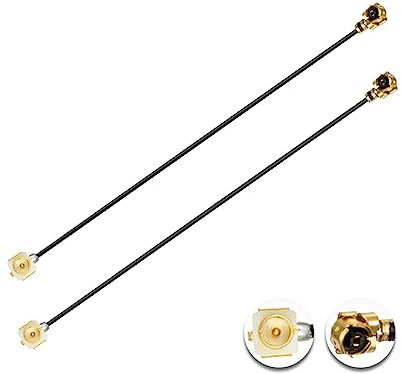 Vecys 2PCS U.F.L1 Stecker zu U.F.L1 Buchse Kabel 10 /25CM 1.13mm Low-Loss Verlängerungskabel