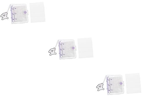 Ciieeo 3sätze Mini Loose Leaf Notizbuch Deckel Karierter Innenteil Inklusive Aufbewahrungstasche Und Charmantem Für Kreative -projekte Und Notizen Unterwegs