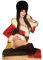 Cardboard People Weihnachtsfigur Elvira sitzend, lebensgroß, Pappaufsteller