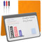 NEWYES Mini tableau blanc, format A5, effaçable, portable, avec 3 stylos de couleur, convient pour noter des notes de réunion, des listes de courses, du budget et des listes de choses à faire, orange