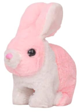 JAWSEU Elektrische Plüsch Kaninchen Ostern Plüschhase Hasenimitation Tierspielzeug Laufendes Hasenspielzeug Spielzeuge Plüschtier elektrisches Kaninchen Stofftier Interaktives Plüschtier Spielzeug