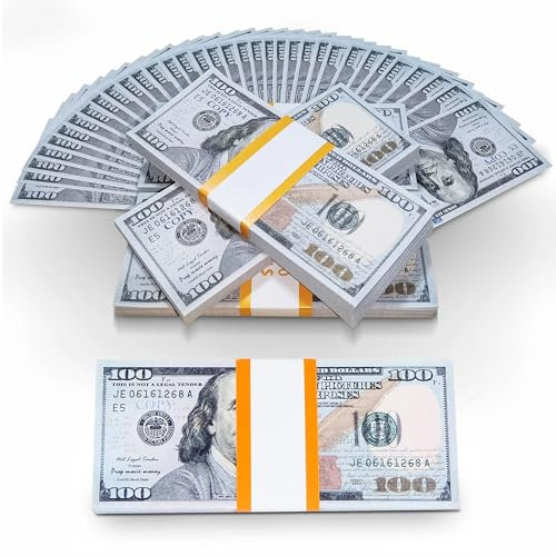 XIKTTK Prop Money 100 Dollar Scheine 150 Stück, Fake Money, Fake Geld, Spielgeld Scheine, Spielzeuggeld, Spielgeld Dollar Scheine, Fake Dollar, Dollarscheine, Falschgeld, Geldscheine