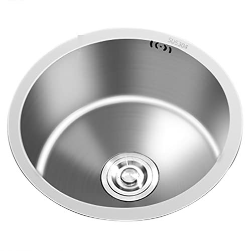 GLMGBP Éviers, évier de Cuisine, évier îlot brossé 28-40 cm 11,0 pouces-15,7 Pouces, évier Rond intégré sous Le comptoir, Petit évier, évier de bar/Siera1/28 * 28 * 16 cm