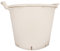 Genérico Pot rond blanc extérieur C-50 50 L. Résistant ne se déchire pas et ne se fissure pas. Poignées ergonomiques et trous latéraux dans le fond pour l'évacuation.