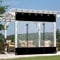 Strapazierfähige, wasserdichte, transparente Plane, Seitenwand mit Reißverschluss, für Carport, Pergola, Terrasse, Veranda, Pavillon, 370 x 300 cm, wetterfest und faltbar