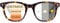 SKYWAY Selbsttönend Gleitsichtbrille Progressive Multifocus Anti-Blaulicht Lesebrille Damen Herren Federscharnier Computerbrille Lesehilfe UV400 Schutz Schildpatt,2.0