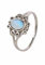 mantraroma Ring Silber Damen Regenbogen Mondstein Edelstein weiß dezent verspielt