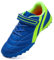 VLOOKST Boys' Football Boots Kids Girls Astro Turf Trainers Non-Slip Junior Soccer Shoes Sports Shoes Outdoor Athletic Sneakers Football Shoes Unisex Blue Green 3.5UK