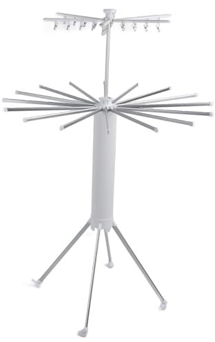 Walfront Foldable Tripod Clothes Drying Tripod Clothes Drying Rack, Folding Tripod Clothes Drying Rack Rack, Space Saving Aluminum Laundry Stand for Indoor and Outdoor Use (Upgraded