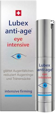 Lubex anti-age eye intensive – Augenpflegecreme, glättet die Augenfältchen, reduziert Augenringe und wirkt abschwellend, hergestellt in der Schweiz, 15ml