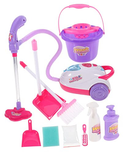 SOPOTUTU Boys and Girls Toy Realistic Cleaning Tool Kit for Toddlers Role Play Toy Boys and Girls Cleaning Kit Simulation Vacuum Cleaner No Battery
