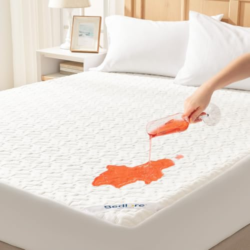 BEDLORE Matratzenschoner 160x200cm, Wasserdicht & Atmungsaktiv(Weiß) | 40% Bambusfaser, Temperaturausgleichend, OEKO-TEX zertifiziert, 40 cm Tiefe Taschen, Geräuschlos, Waschbar 40–60°C