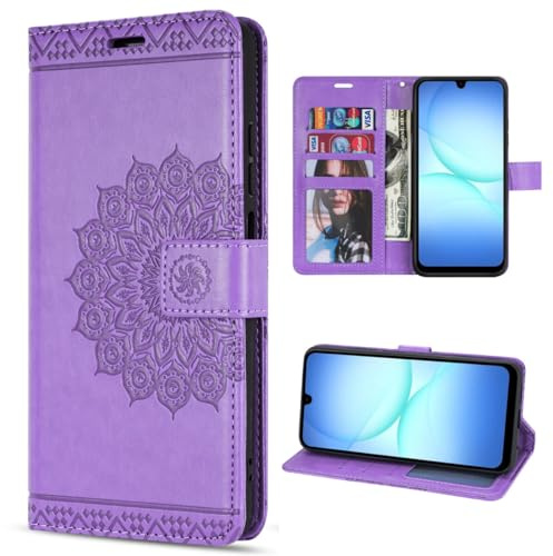Handyhülle kompatibel mit Samsung Galaxy A17 / A26 | Klapphülle Schutzhülle mit Kartenfächer | Magnetverschluss Flip Case | Lila