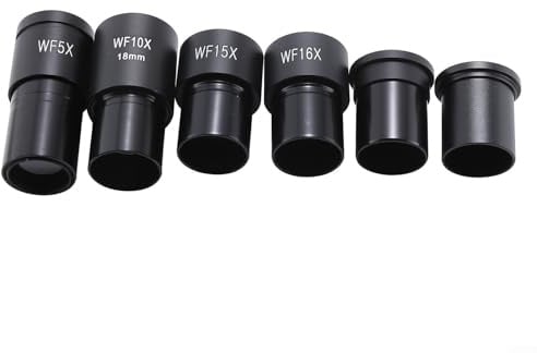 LatoYard Weitwinkel-Okular WF10X für biologisches Mikroskop, 23,2 mm Durchmesser, Aluminiumlegierung und Glas, Schwarz