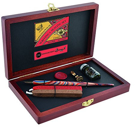 MANUSCRIPT CALLIGRAPHY DELUXE DIP PEN & WAX SEAL SET