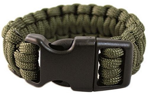 Mil-Tec Paracord Wrist Band 15mm Oliva Taglia L