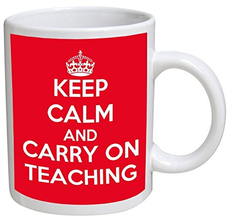 Keep Calm and Carry on Teaching Mug | Secret Santa Mug | Christmas Xmas | Naughty Swearing Rude Novelty Joke Funny | Tea Coffee | Work Shop Office | Under 10 Pounds Ideas | by Ellis Graphix (TM)