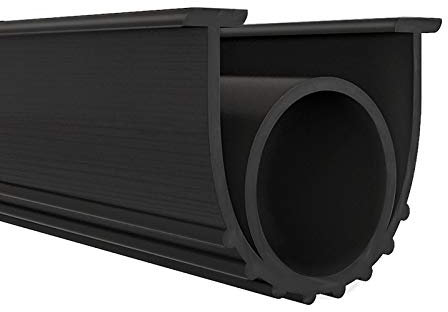 DGSL Garage Door Seals Bottom Rubber Weather Stripping Kit Seal Strip Replacement,Universal Weatherproof Threshold Buffering Sealing Rubber 5/16 inch T Ends, 3 3/4 Inch Width (10 Ft, Black)