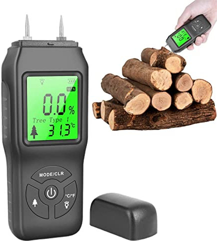 Vigcebit Humidimètre pour Chauffage,Testeur d'humidité du Chauffage à écran LCD - Détecteur d'humidité pour matériaux Construction en Bois Chauffage Murs Plancher Bois